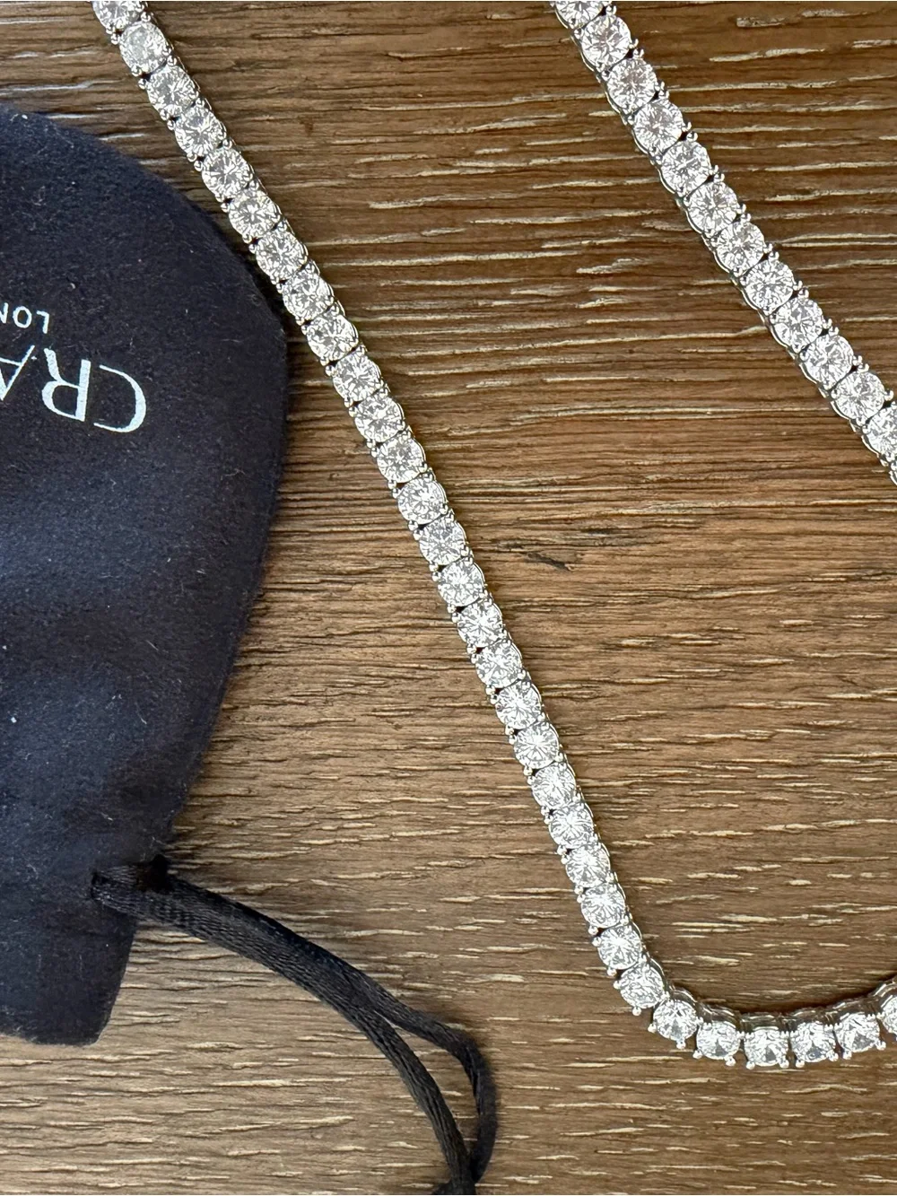 New-CraftD tennis chain necklace 20inch cubic bling-5mm
